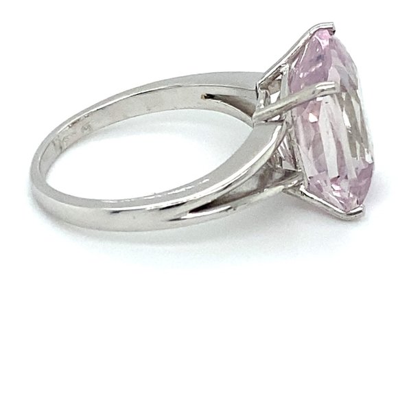 4.57 Ct Natural Colombian Emerald Diamond Ring made in solid  Certified Pink Kunzite 9.36ct Solid 18K Gold Ring